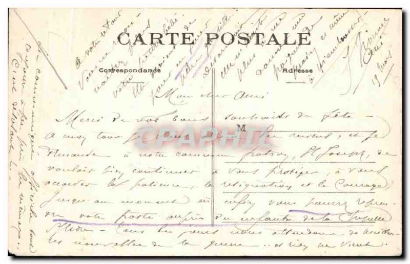 Old Postcard The Erdre Baptismal Font chapel Whoever be believed And Will Bap...