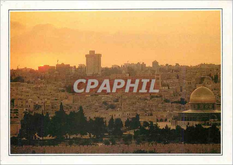 Modern Postcard The Holy City Jerusalem and the Dome of the Rock Israel