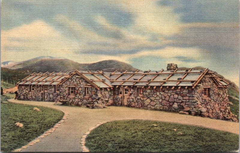 Trail Ridge Museum Post Office Fall River Pass Rocky Mountain Park Postcard VTG  