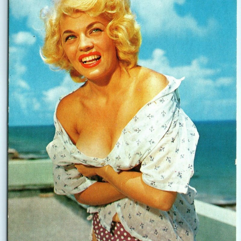 c1950s Cute Blonde Girl Beauty Jayne Mansfield Photo PC Like Marilyn Monroe A30