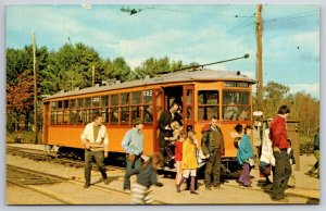 Seashore Trolley Museum Kennebunkport ME Train No 582 UNP Chrome Postcard F17