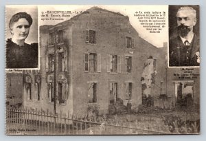 Badonviller-The House of Mr Benoit (Mayor) After Invasion Vintage Postcard 523