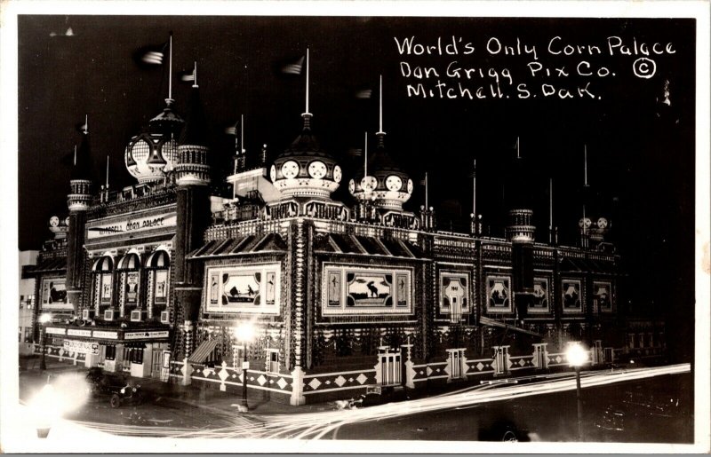 Five Real Photo Postcards World's Only Corn Palace Mitchell, South Dakota~138306