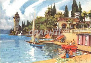 Postcard Modern Gardone Riviera (Lago di Garda) Marco Torre S e Casino