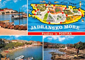 Jugoslavia Old Vintage Antique Post Card Jadransko More Pozdrav iz Postira Po...