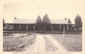 Postcard Recreational Lodge Marshall Camps Lake Wallace Canaan VT