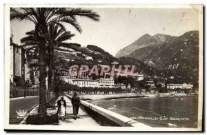 Old Postcard Menton Le Quai Bonaparte