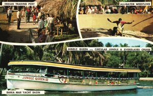 Vintage Postcard Jungle Queen III Under US Coast Guard Insp. Fort Lauderdale FL