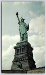 1968 Statue Of Liberty New York City NYC Facing Out Old World Posted Postcard