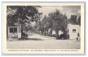 Glendale Cottages All Modern West Hi Way 24 Colorado Springs CO Postcard 