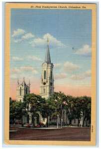 1958 Exterior View First Presbyterian Church Chapel Columbus Georgia GA Postcard