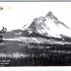 c1940s Mt. Washington from Big Lake RPPC Birds Eye Symons Real Photo A130