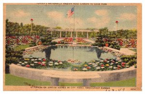 Postcard GARDEN SCENE Gage Park Kansas KS AU9031