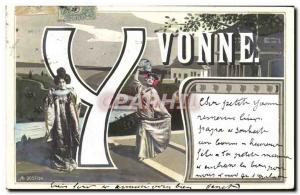 Old Postcard Yvonne Surname