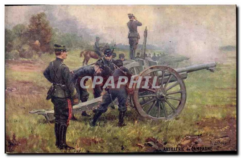Old Postcard Army Field Artillery