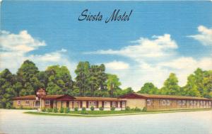 Orange Texas 1957 Linen Postcard Siesta Motel