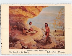 Postcard Ozark Bluff Dwellers by Steve Miller, Ralph Foster Museum, Missouri