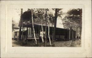 Deerfield NH Lake Pleasant Camp (Written on Back) c1910 ReaL Photo Postcard