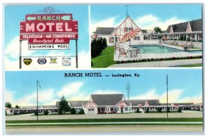 c1940s Ranch Motel Exterior Roadside Lexington Kentucky KY Unposted Sky Postcard