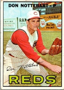 1967 Topps Baseball Card Don Nottebart Cincinnati Reds sk2161