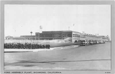 Ford Assembly Plant, Richmond, California ca 1940s Vintage Postcard