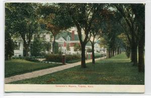 Governor's Square Topeka Kansas 1910c postcard