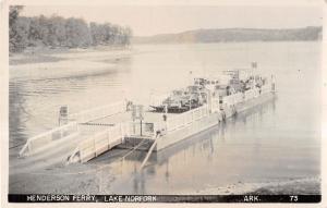 Lake Norfork Arkansas Henderson Ferry General View Real Photo Postcard V15627