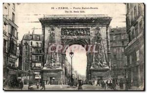 Old Postcard Paris Porte Saint Denis