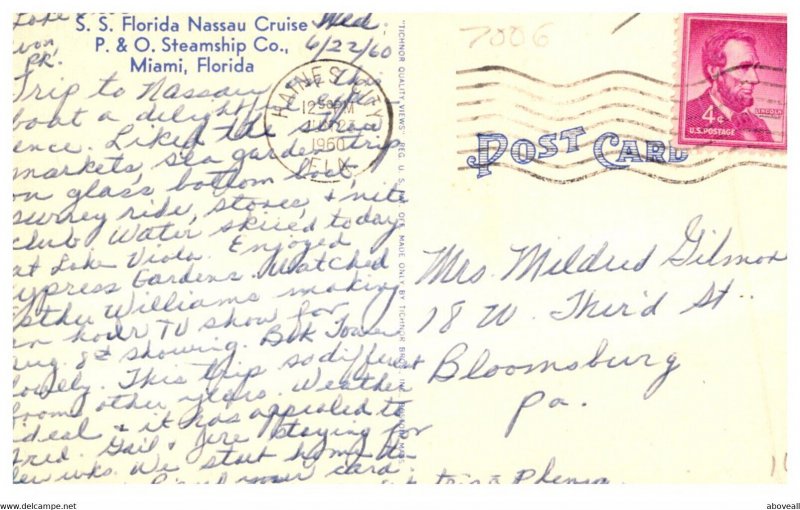 S.S. Florida  P&O steamship Line