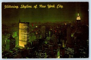 c1976 New York City NY Postcard Glittering Panorama Pan-Am Empire State Building
