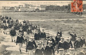 Antibes Compagnies de Débarquement Marines Navy Vintage Postcard 07.53