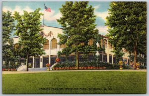 Vtg West Virginia WV Dancing Pavilion Wheeling Park 1940s View Old Card Postcard