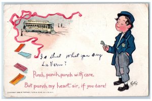 1905 Valentine Broadway Railroad Clerk Tickets East Liverpool Ohio OH Postcard 