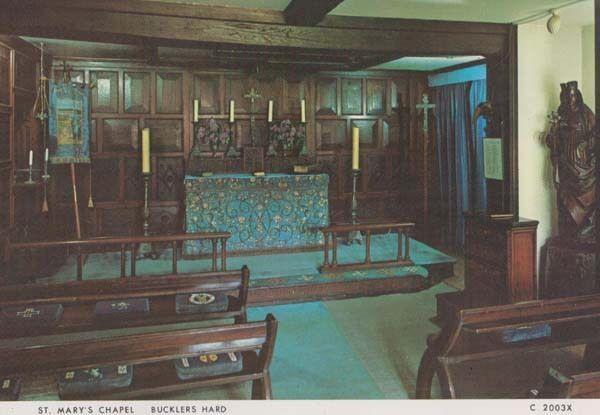 St Marys Chapel Bucklers Hard Hampshire 1970s Postcard