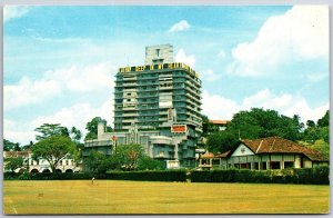 Cathay Building Singapore Cinema Malls & Modern Hotel Tennis Courts Postcard