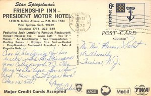 Stan Spiegelman's Friendship Inn Presidents Motor Hotel Palm Springs CA