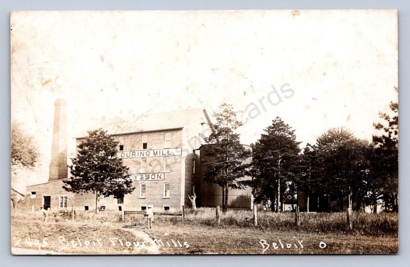 J87/ Beloit Ohio RPPC Postcard c10 Leiter Flour Mill Mahoning County