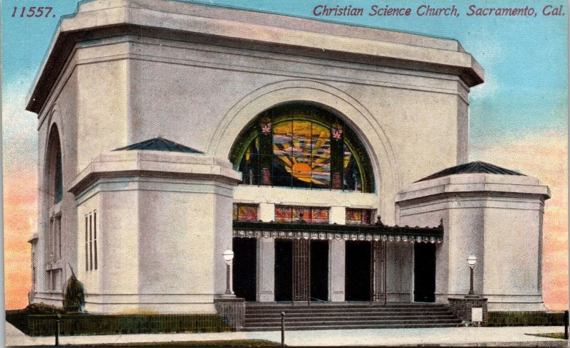 Christian Science Church Sacramento CA California Antique Postcard UNP Unused DB