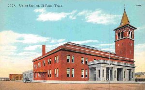 Union Railroad Station Depot El Paso Texas postcard