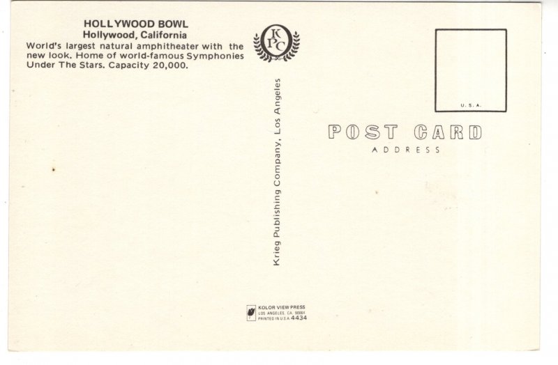 Hollywood Bowl, California