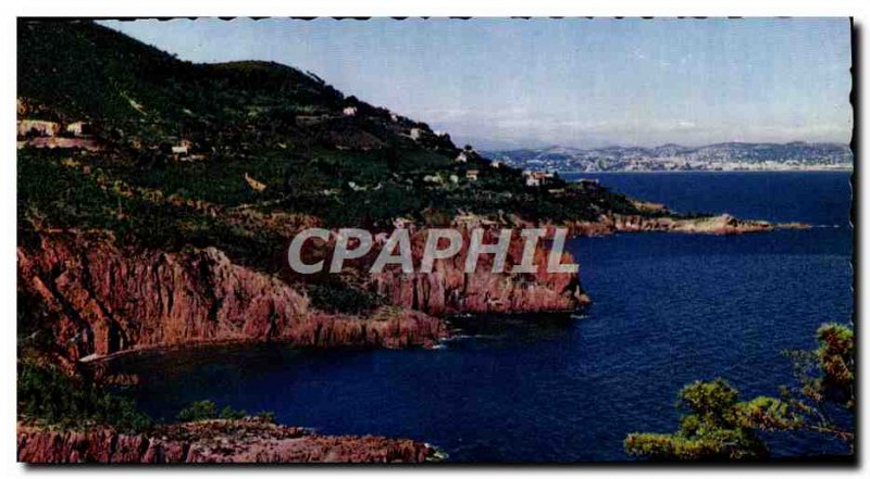 Modern Postcard The Corniche & # 39Or The creeks Theoule views of the cervix ...