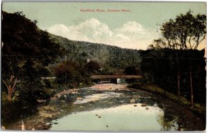 View of Westfield River, Chester MA c1911 Undivided Back Vintage Postcard T14