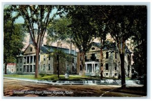 1925 Kennebee County Court House Scene Street Augusta Maine ME Vintage Postcard 