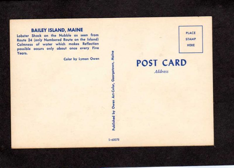 ME View Bailey Island Harbor Harpswell Maine Postcard