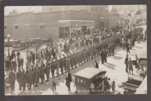 Black River Falls WISCONSIN RPPC c1918 CO. D 4TH REGIMENT US ARMY Soldiers KB