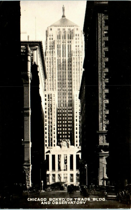 1940s Chicago Board of Trade Building and Observatory Real Photo Postcard