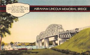 BLAIR, NE Nebraska   ABRAHAM LINCOLN MEMORIAL BRIDGE~Lincoln Highway   c1940's