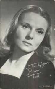 Beautiful Actress Ann Todd - Exhibit Arcade Card