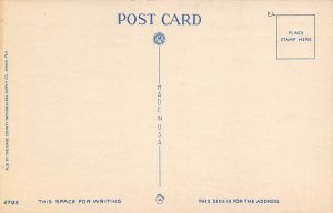 Railroad Train Streamliner Miami Florida linen postcard