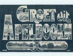 1905 postcard BIG LETTERS Apeldoorn - Gelderland Netherlands F5165